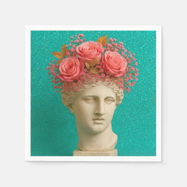 Colorful Greek Ancient Napkins. Pappersservett (Framsidan)