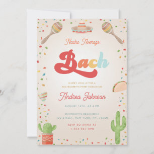 Colorful Groovy Fiesta Nacho Average Bachelorette Inbjudningar