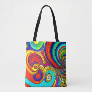 Colorful Groovy Rainbow Swirls Tygkasse