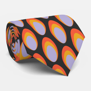 Colorful Groovy Retro 70-talet Mönster Neck Tie Slips