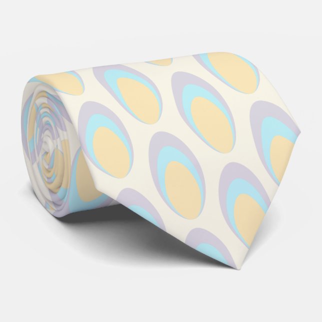 Colorful Groovy Retro 70-talet Mönster Neck Tie Slips (Rullad)
