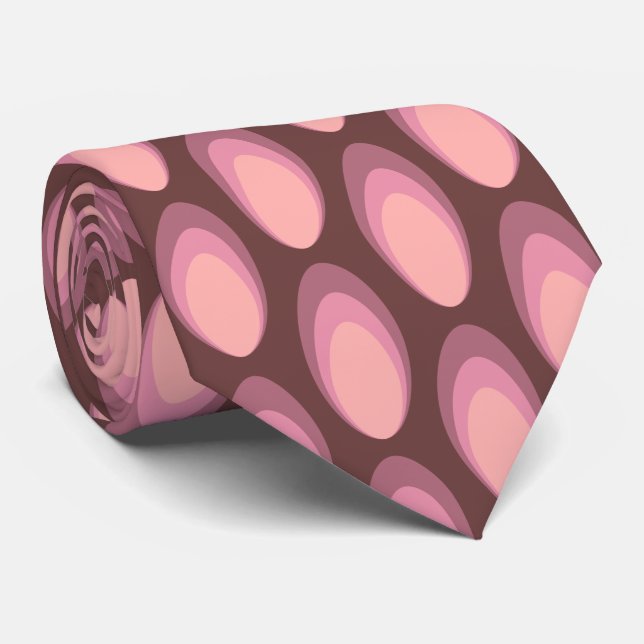 Colorful Groovy Retro 70-talet Mönster Neck Tie Slips (Rullad)
