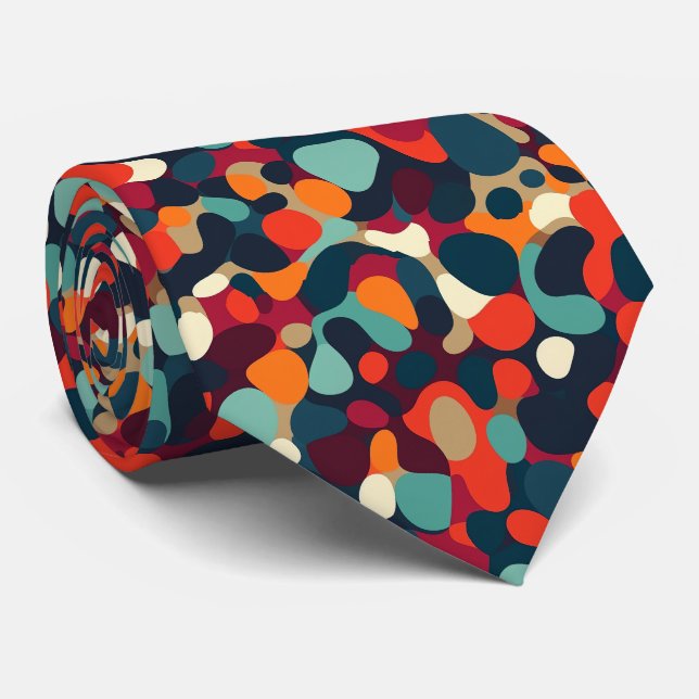 Colorful Groovy Retro Neck Tie Slips (Rullad)