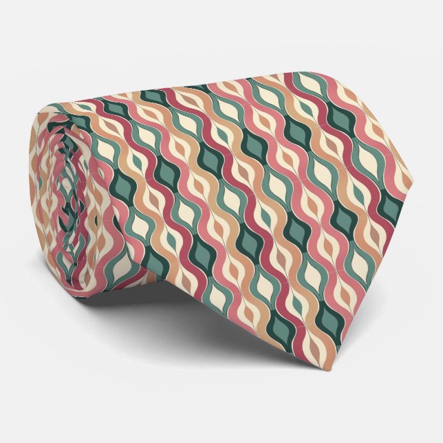 Colorful Groovy Retro Neck Tie Slips (Rullad)