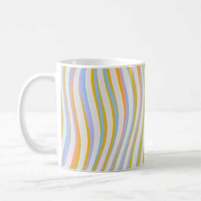 Colorful Groovy Swirl Kaffemugg (Vänster)