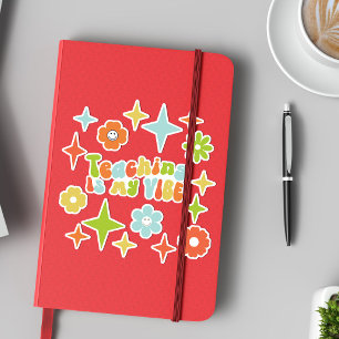 Colorful Groovy Teaching är min Vibe, Lärare Klistermärken