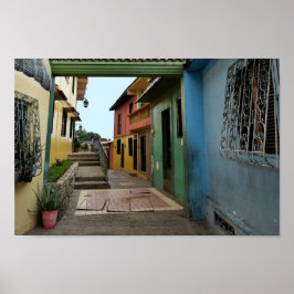 Colorful Guayaquil Alley Poster