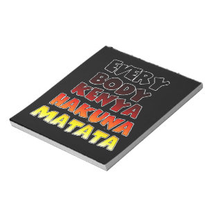 Colorful Hakuna Matata: A Kenyan Firande Anteckningsblock