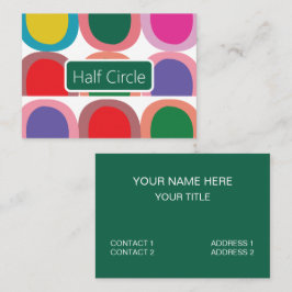 Colorful Half Circle Geometric Visitkort