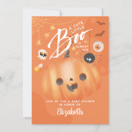 Colorful Halloween Baby Shower Boo Thmet Inbjudningar