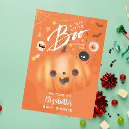 Colorful Halloween Baby Shower Boo Thmet Poster