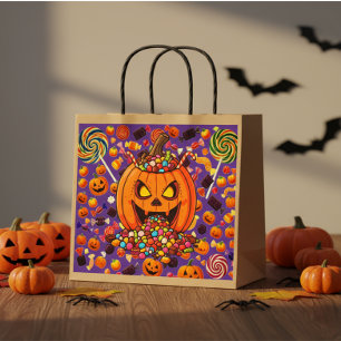 Colorful Halloween Candy Pumpkins