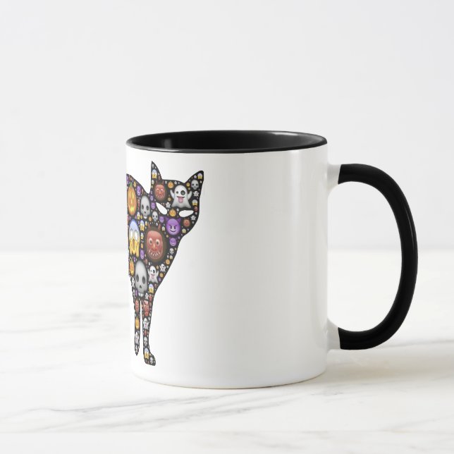 Colorful Halloween Cat Mugg (Höger)