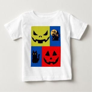 Colorful Halloween Pumpkin, svart katt T Shirt