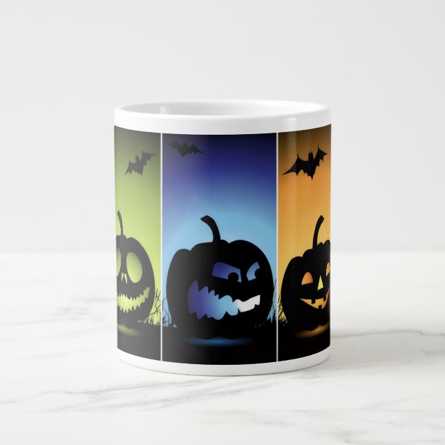Colorful Halloween Pumpkins Jumbo Mugg (Framsidan)