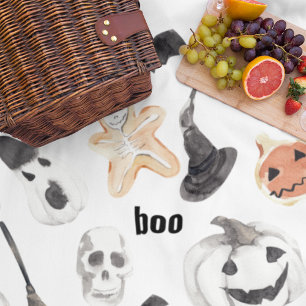 Colorful Halloween Scary Mönster Happy halloween Fleecefilt
