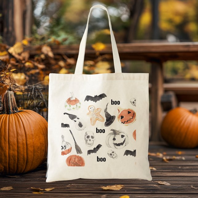 Colorful Halloween Scary Mönster |Happy halloween Tygkasse (Skapare uppladdad)