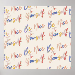 Colorful Hand plockade Motiational Mönster Poster
