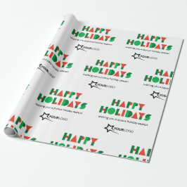 Colorful Happy Holidays Custom Logo Business Presentpapper