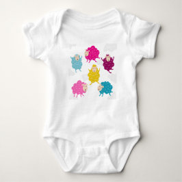 Colorful Happy Sheep Baby Bodysuit T Shirt