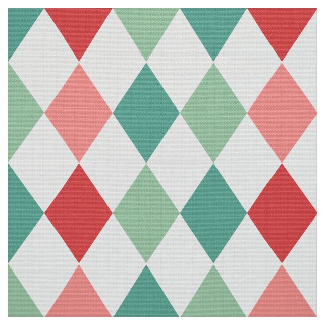 Colorful Harlequin Geometric Mönster Tyg (Provkarta)