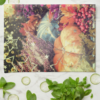 Colorful harvest kökshandduk