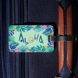 Colorful Hawaiian Aloha Hälsning Bagagebricka