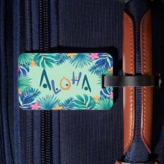 Colorful Hawaiian Aloha Hälsning Bagagebricka