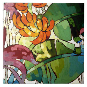 Colorful Hawaiian Flowers Kakelplatta