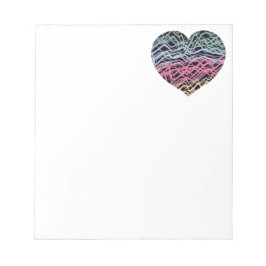 Colorful Heart Motif Anteckningsblock