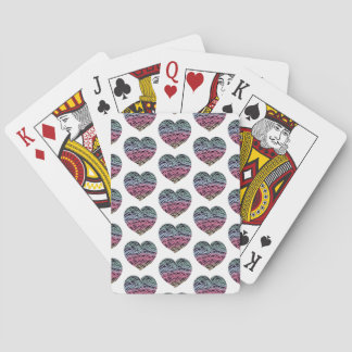 Colorful Heart Motif Casinokort