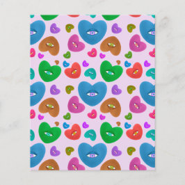 Colorful Hearts Kärlek Valentine Eyeball