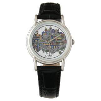 Colorful Hebrew Jerusalem Ceramic Armbandsur