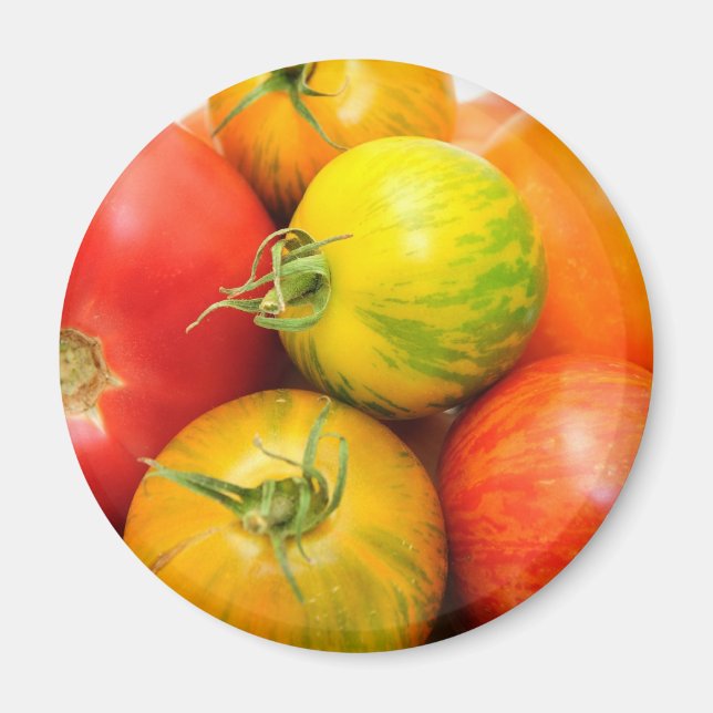 Colorful Heirloom Tomates Magnet (Framsidan)