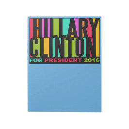 Colorful Hillary Clinton 2016 anteckningsblock