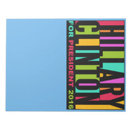 Colorful Hillary Clinton 2016 anteckningsblock