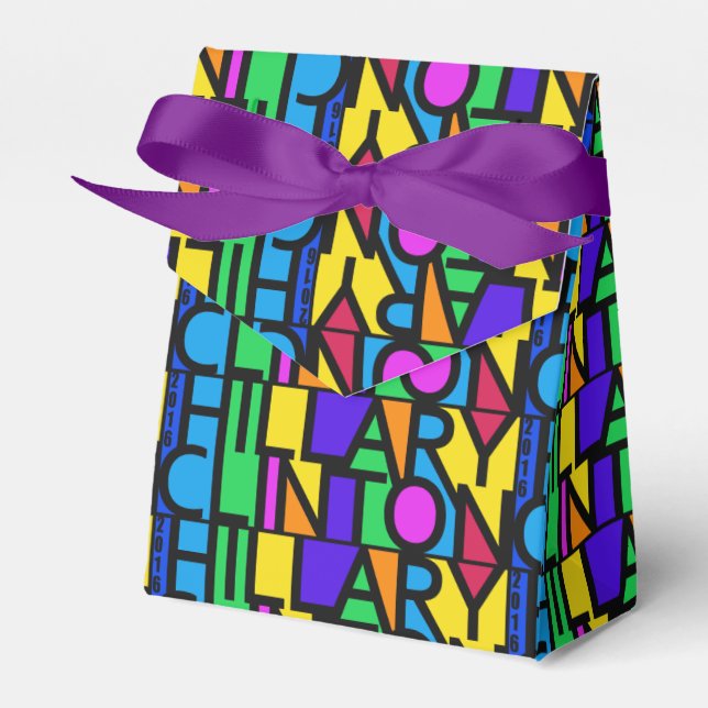 Colorful Hillary Clinton 2016 faborboxar Presentaskar (Framsidan Sidan)