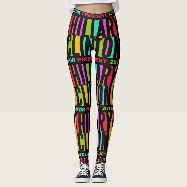 Colorful Hillary Clinton 2016 leggings (Framsida)