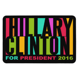 Colorful Hillary Clinton 2016 magnet