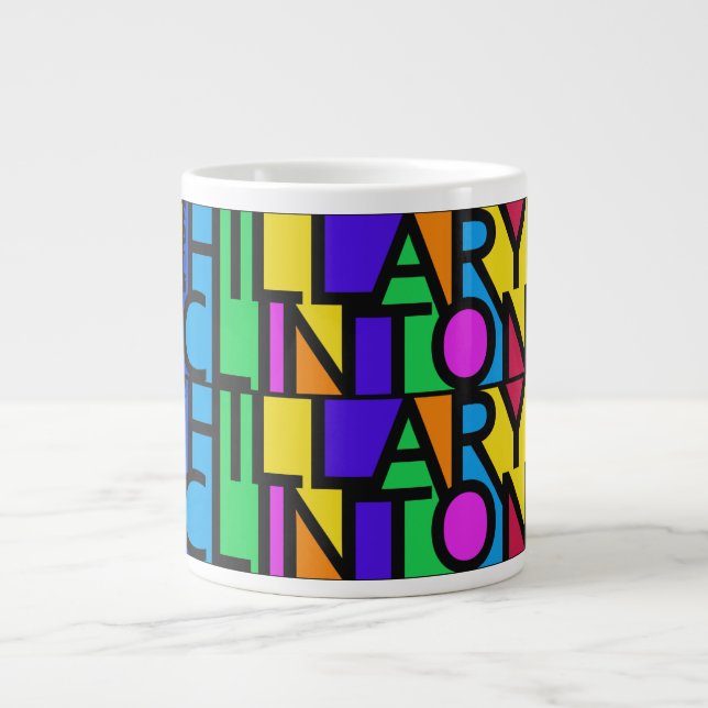 Colorful Hillary Clinton 2016 mugg Jumbo Mugg (Framsidan)