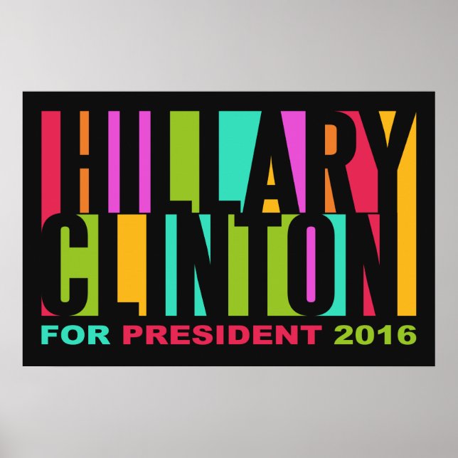 Colorful Hillary Clinton 2016 poster (Framsidan)