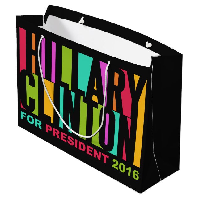 Colorful Hillary Clinton 2016-presentväska (Baksidan Vinklad)