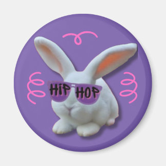 Colorful Hip hop Bunny Magnet
