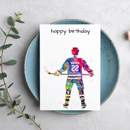 Colorful Hockey Player Kort
