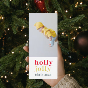 Colorful Holly Jolly med foto   GLAD HELG