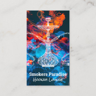 Colorful Hookah Smoke Hookah Pipe Illustration Visitkort