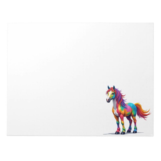 Colorful Horse Anteckningsblock (Framsida)