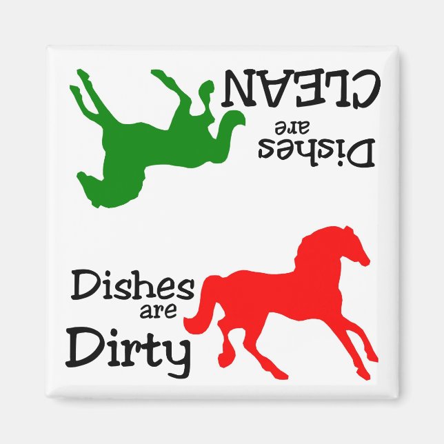 Colorful Horse Lovers Dishwasher Magnet (Framsidan)