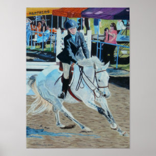 Colorful Horseshow Art Poster