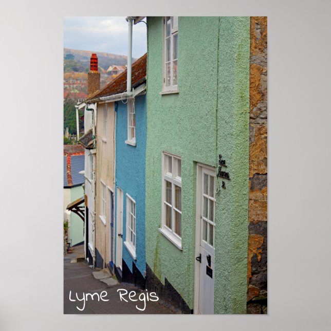 Colorful house, Lyme Regis, Dorset, England Poster (Framsidan)